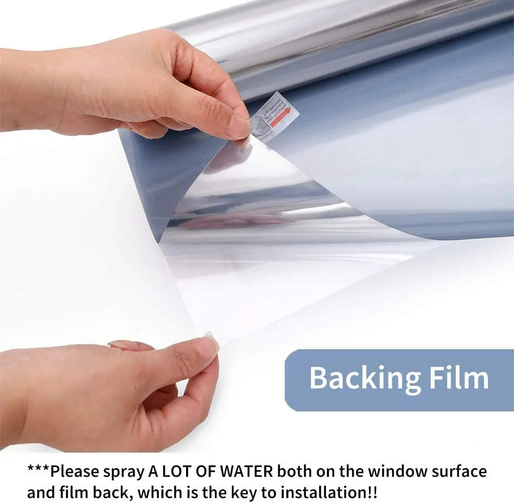 One-Way Mirror Window Film – Silver, Heat Insulating & Self-Adhesive