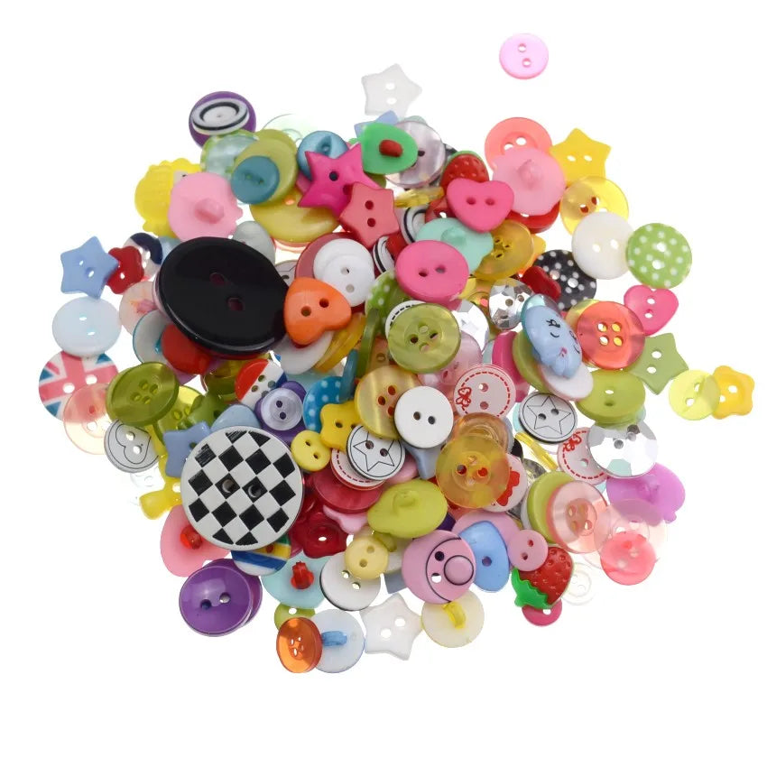 Mix-Shape Multicolor Buttons – Available in 20/50/100 Pack