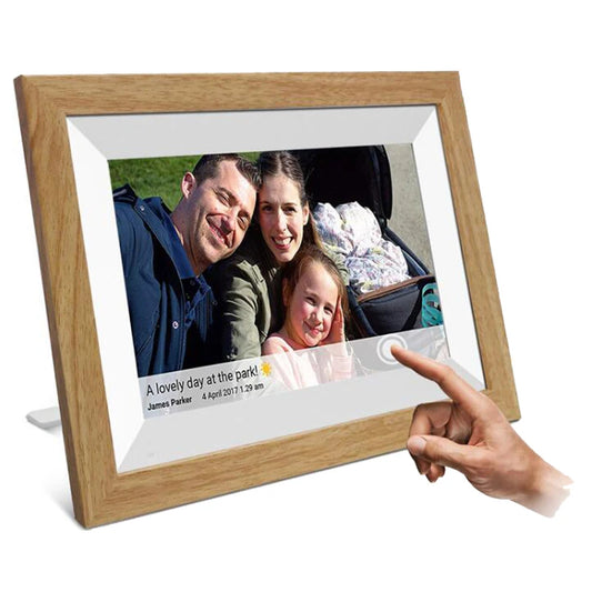 10.1 Inch WiFi Cloud Digital Photo Frame iOS/Android Remote Wooden Frame