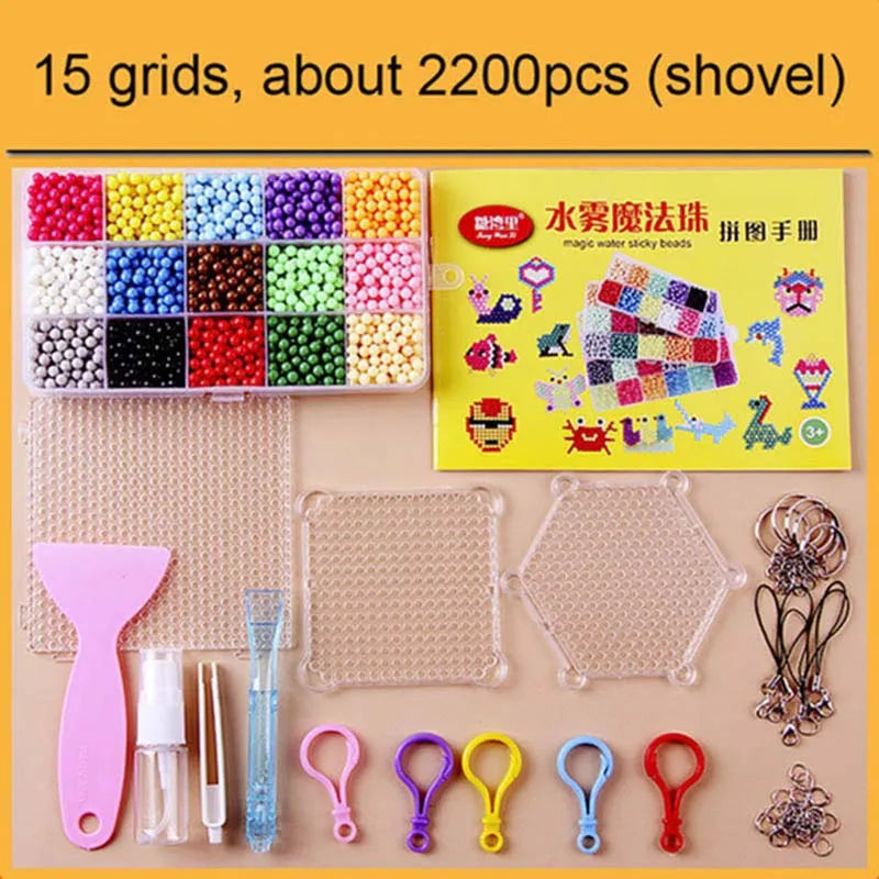 6000Pcs 24 Colors Water Spray Beads 3D Puzzle DIY Magic Toys