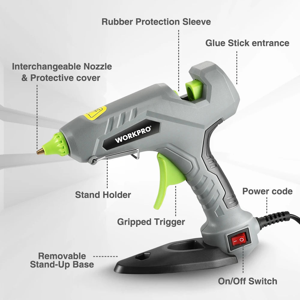 WORKPRO 60W Hot Melt Glue Gun +20 Glue Sticks DIY Tools