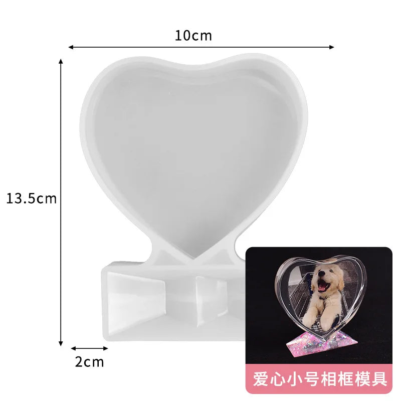 DIY Mirror Silicone Mold for Crystal Epoxy Resin – Love Rectangle Photo Frame