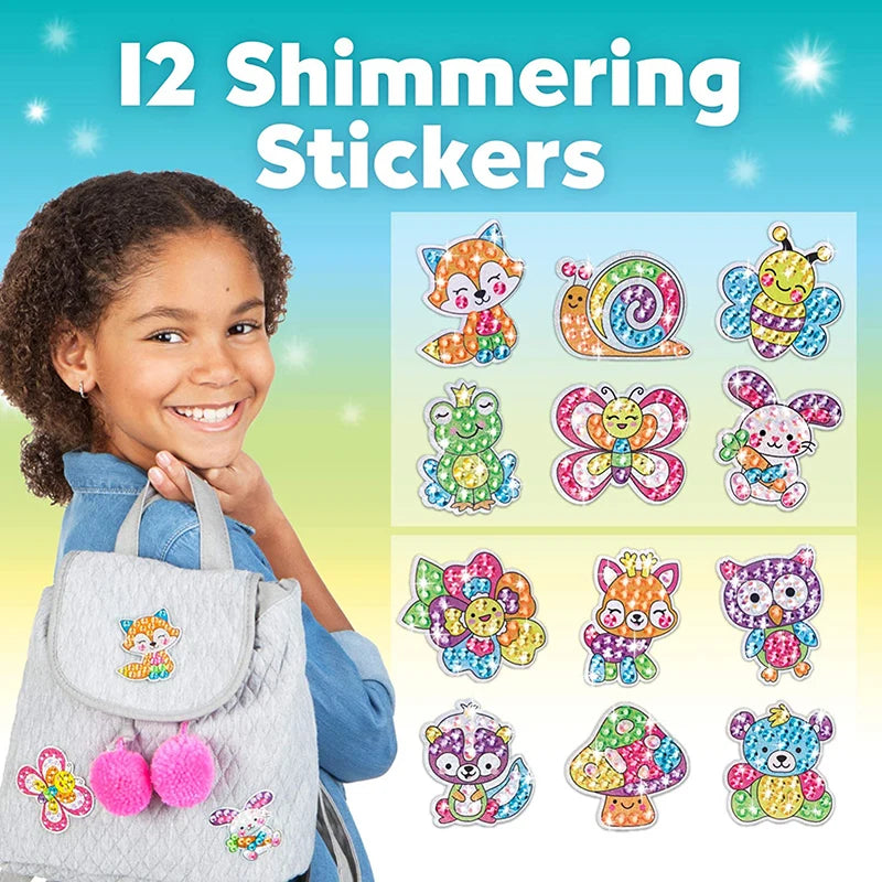 Kids Big Gem Diamond Painting Kit 12 Stickers 5D DIY Craft