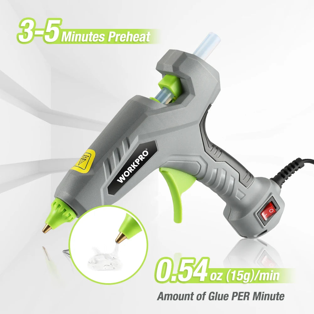 WORKPRO 60W Hot Melt Glue Gun +20 Glue Sticks DIY Tools