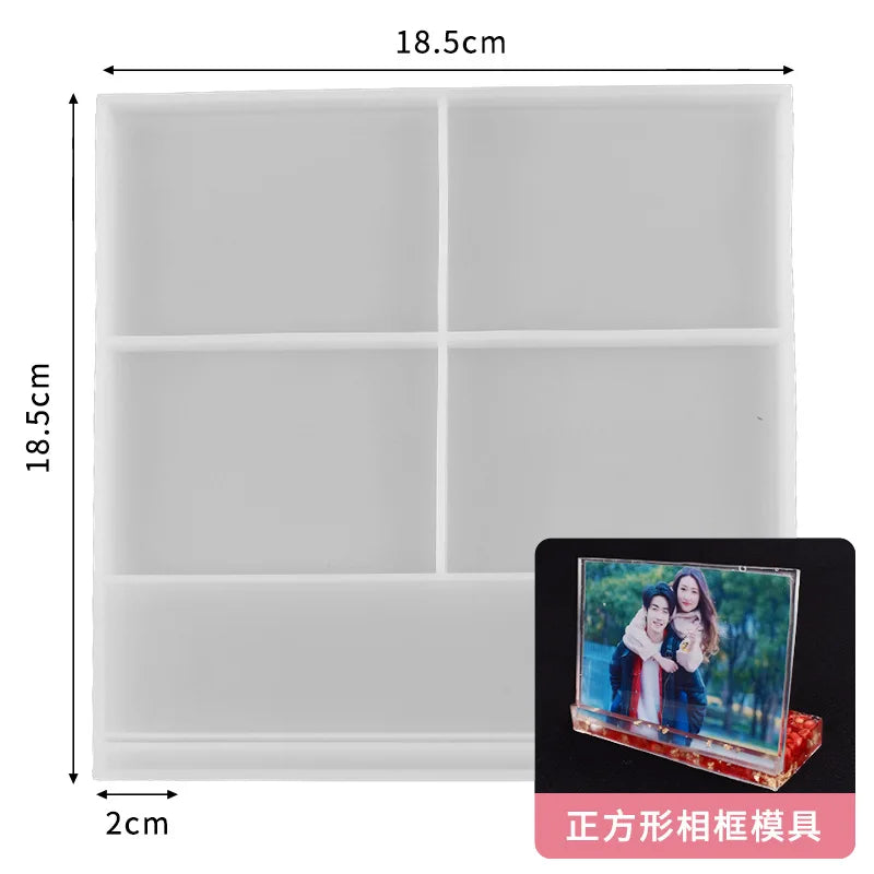 DIY Mirror Silicone Mold for Crystal Epoxy Resin – Love Rectangle Photo Frame