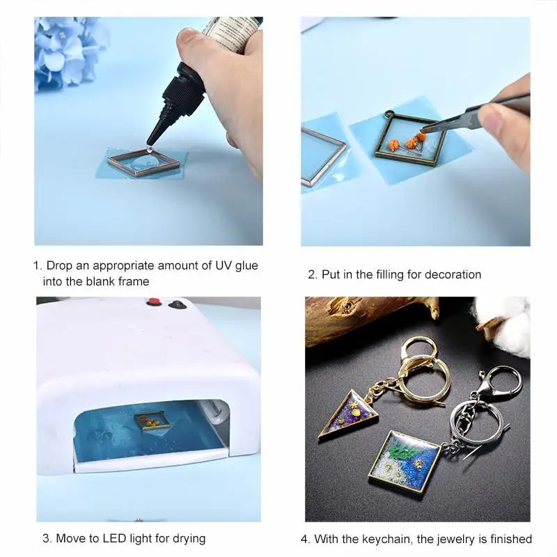 Hard UV Resin Glue, Crystal Clear Solar Cure for Jewelry Making