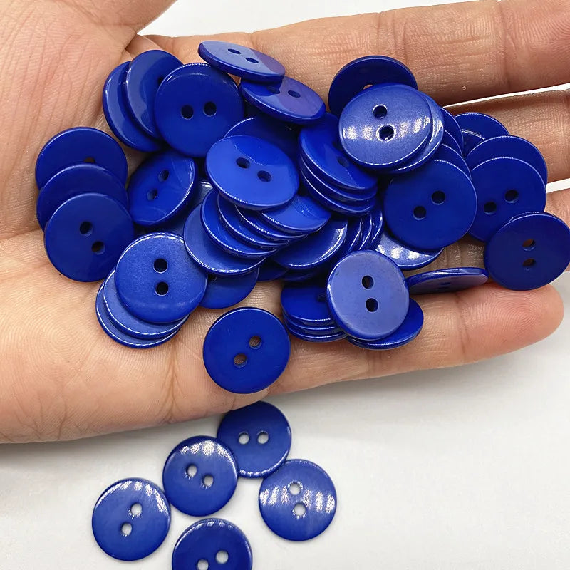 Double‑Eye Resin Sewing Buttons – 9/15mm Multicolor for Scrapbooking & DIY