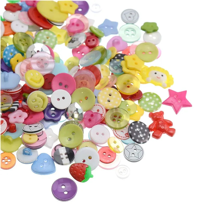 Mix-Shape Multicolor Buttons – Available in 20/50/100 Pack