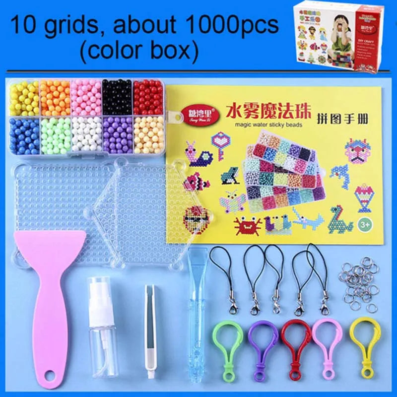 6000Pcs 24 Colors Water Spray Beads 3D Puzzle DIY Magic Toys