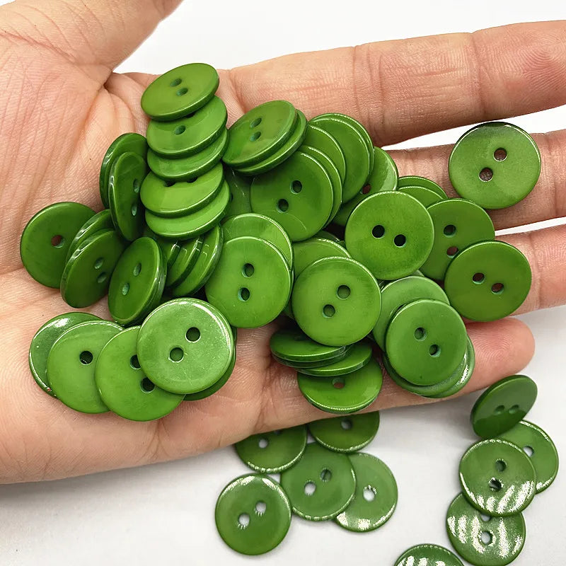 Double‑Eye Resin Sewing Buttons – 9/15mm Multicolor for Scrapbooking & DIY