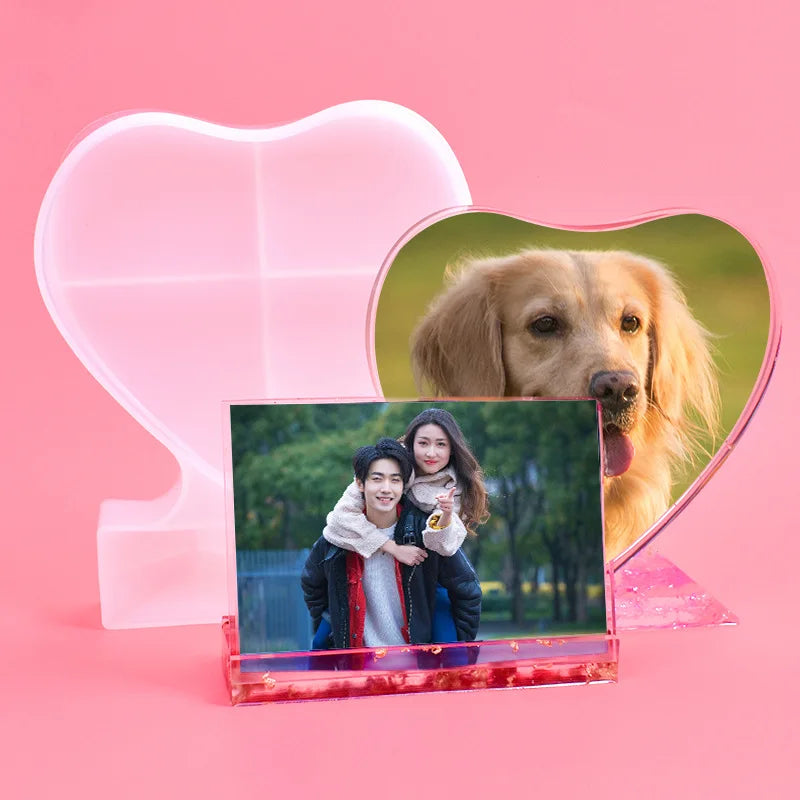 DIY Mirror Silicone Mold for Crystal Epoxy Resin – Love Rectangle Photo Frame