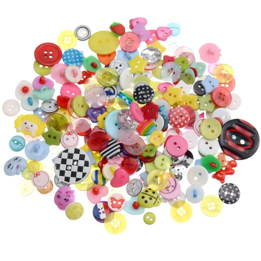 20/50/100pcs Mix Shape Multicolor Diy Scrapbooking Cartoon Buttons Plastic Children's Garment Sewing Notions