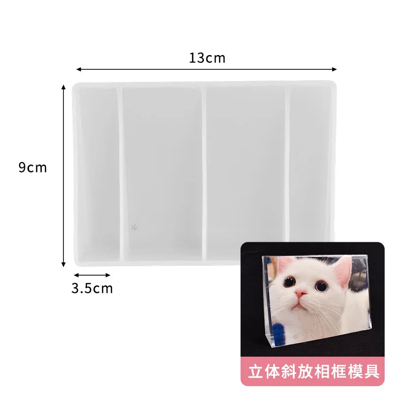 DIY Mirror Silicone Mold for Crystal Epoxy Resin – Love Rectangle Photo Frame