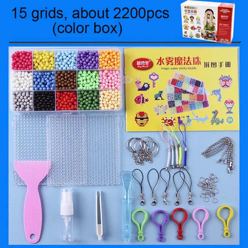 6000Pcs 24 Colors Water Spray Beads 3D Puzzle DIY Magic Toys