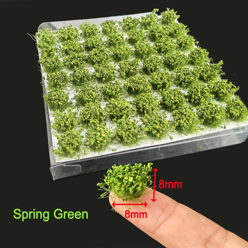 49Pcs 8mm Model Flower Cluster Static Grass 15 Colors DIY Layout