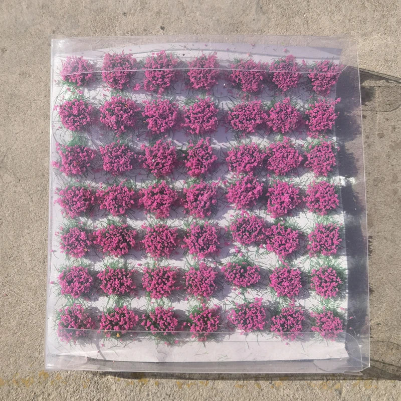 49Pcs Model Flower Cluster Static Grass Adhesive DIY Building Layout