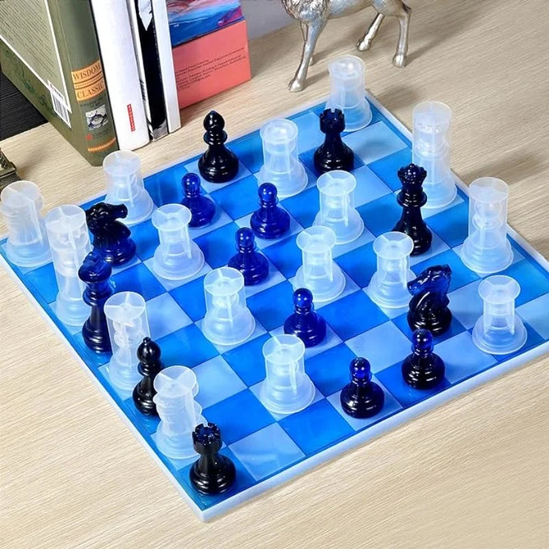 DIY 3D Chess Piece Silicone Mold for Crystal Epoxy Resin