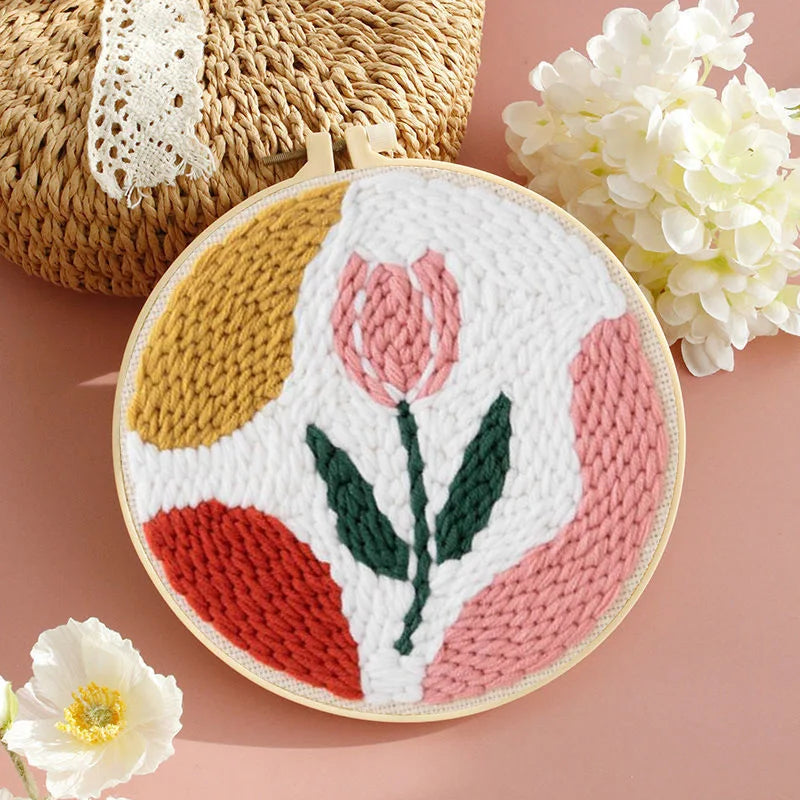 DIY Punch Needle Embroidery Kit – Sunflower Pattern