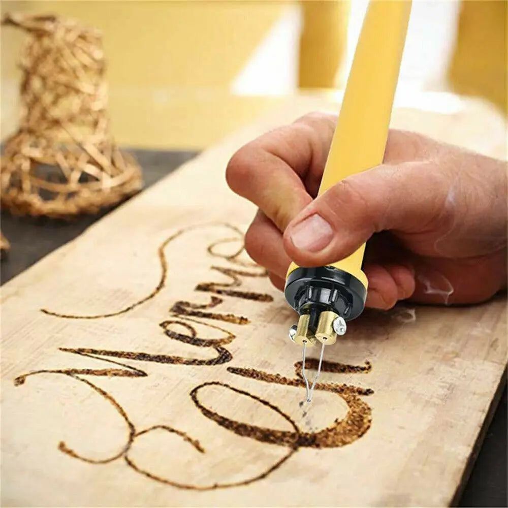 Digital Wood Burner, Dual Pyrography Pen, Adjustable Temp for Wood & Gourd