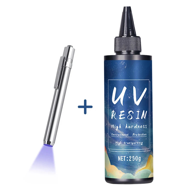 UV Resin Glue (20–1000g), High Transparency & Fast Dry for DIY