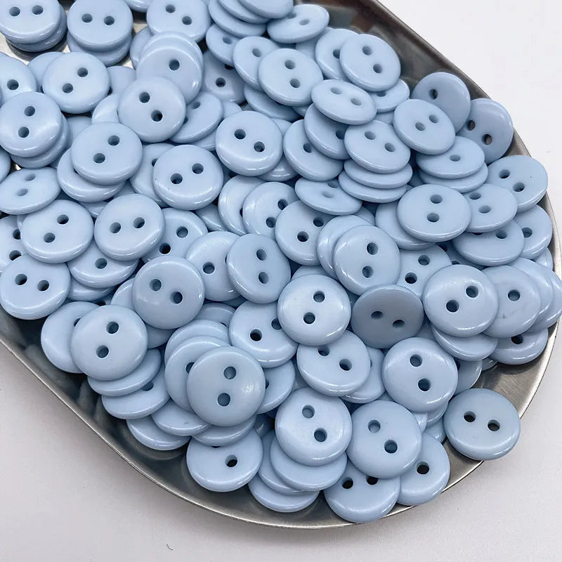 50-Pack Double Eye Resin Buttons 11.5mm – Round & Multicolor