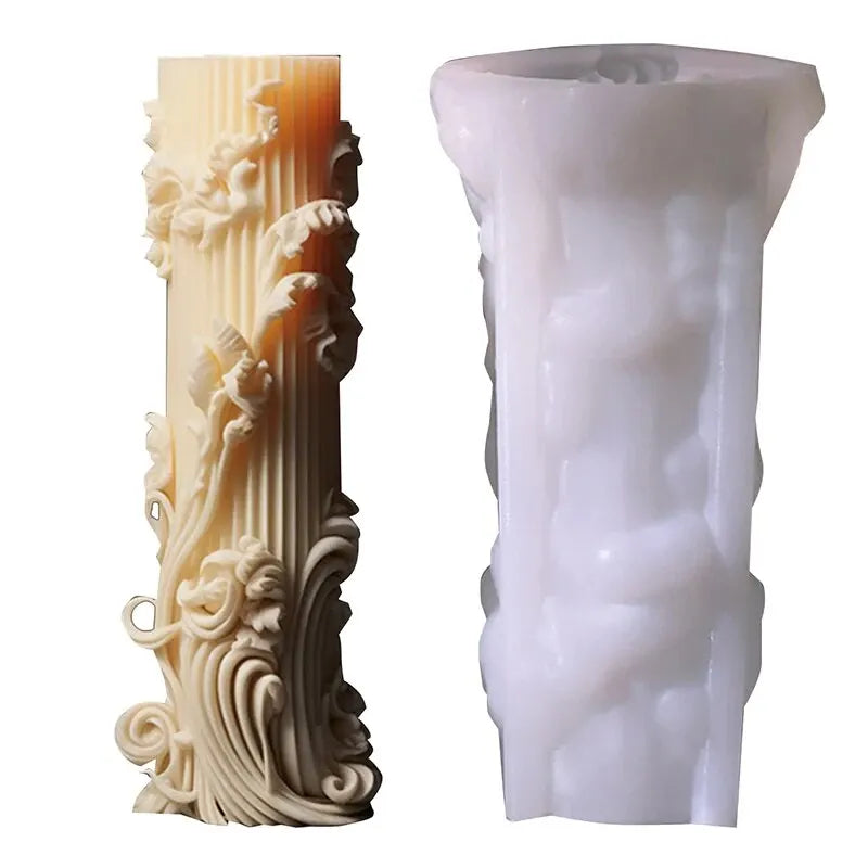 European Cylindrical Candle Silicone Mold DIY Minimalist Column