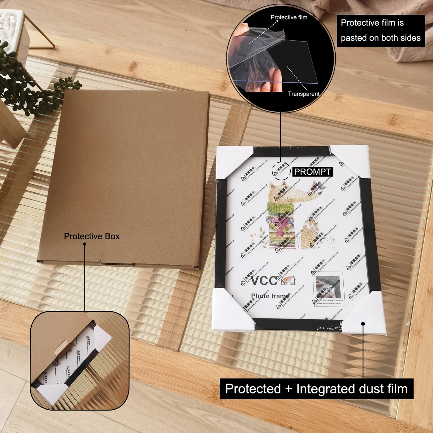 Wood Picture Frame 10×15/15×20/20×25 A4 Document Wall/Desktop