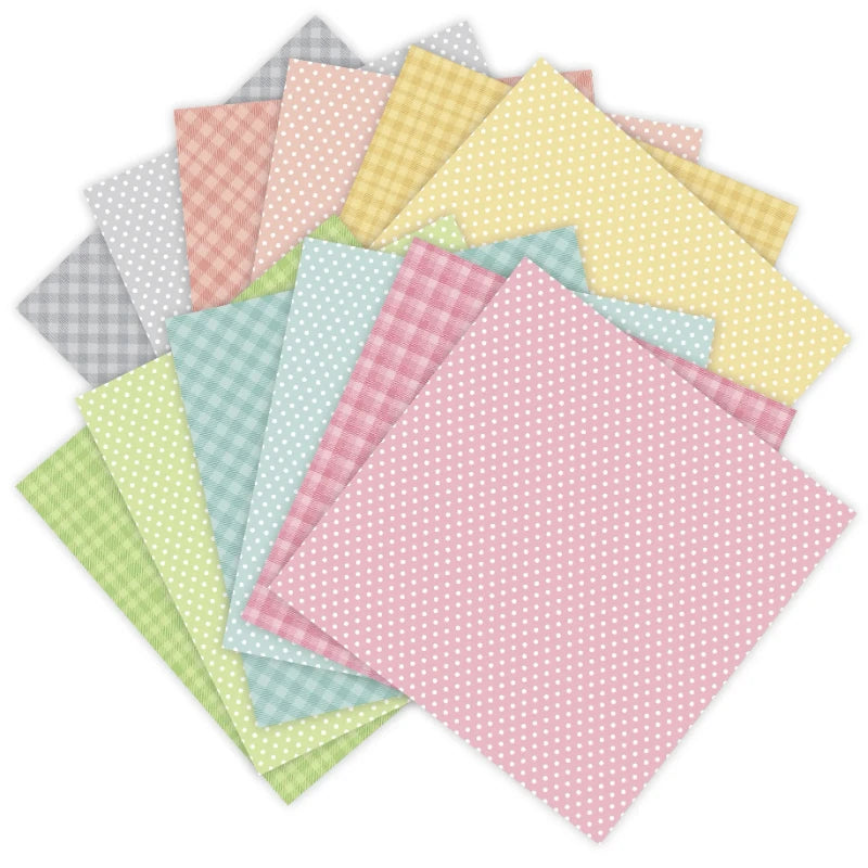 12 Sheets Spring Colors Craft Paper Pads Origami Scrapbooking Card Making