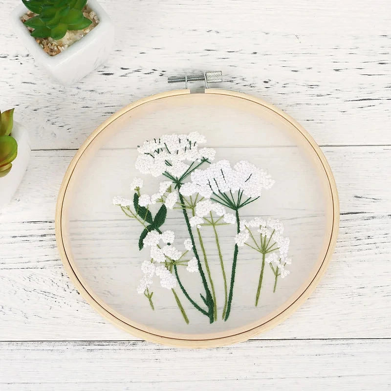 DIY Embroidery Starter Kit – Flowers & Plants Pattern