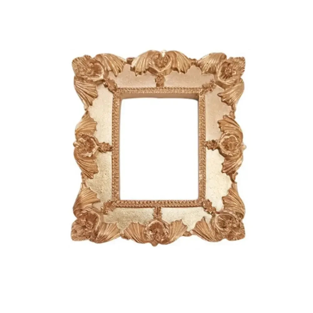 Golden Retro Photo Frame Victorian Jewelry Decor Photography