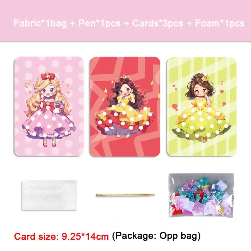 Fabric Art Frenzy Dress Up Puzzle Poke Boards DIY Kit