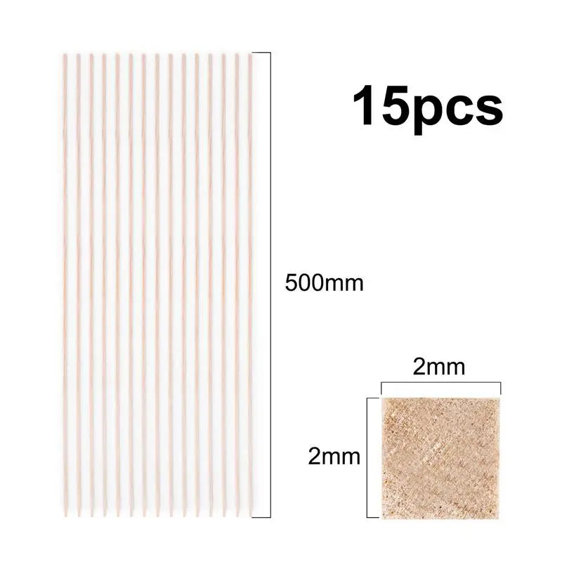 Square Balsa Wood Sticks 2–15mm – Light Cudgel Chips for Toys, Carving & Crafts