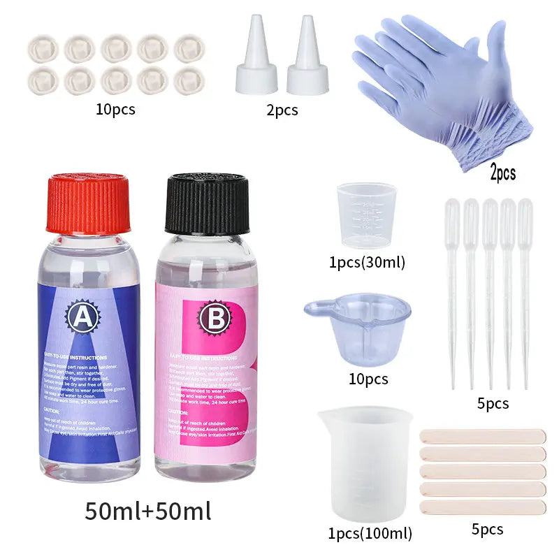 1:1 Crystal Clear Epoxy Resin Kit – High Gloss, Bubble‑Free for Coating & Casting