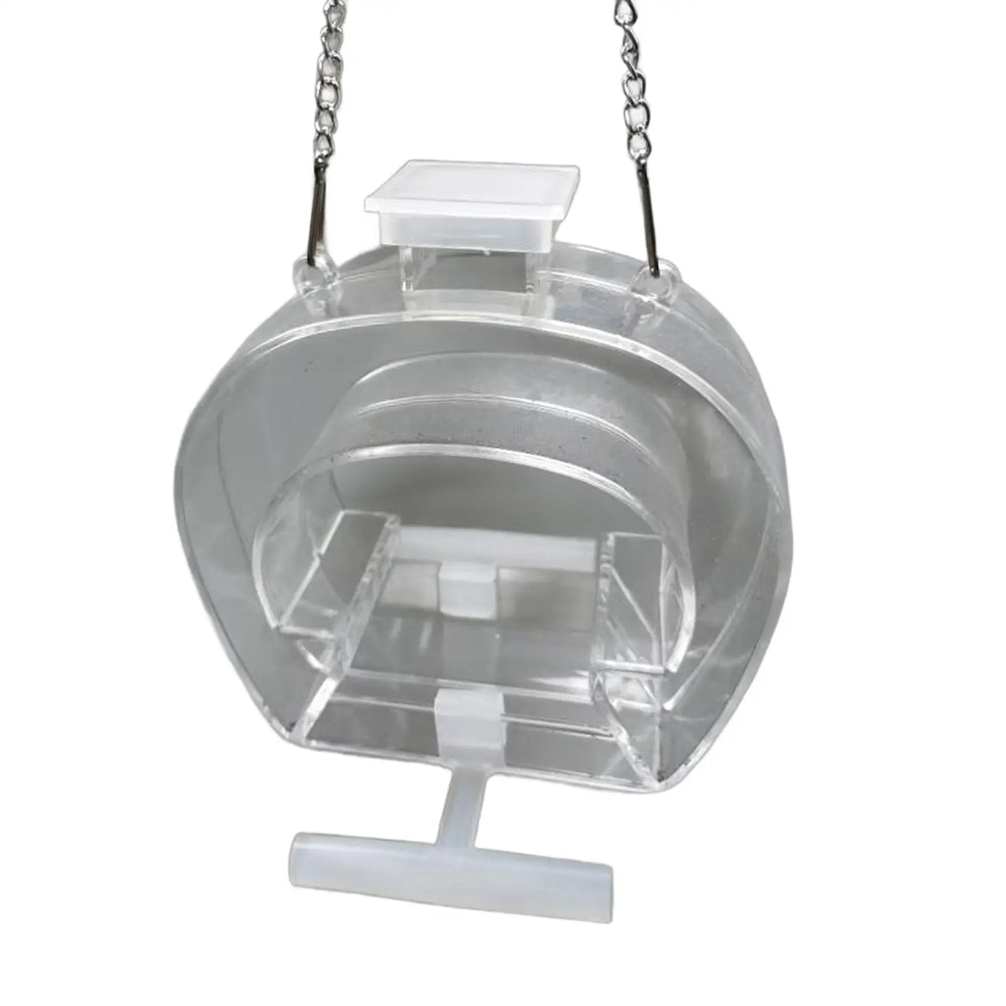 Clear Acrylic Window Bird Feeder, Outdoor Hanging with Chain