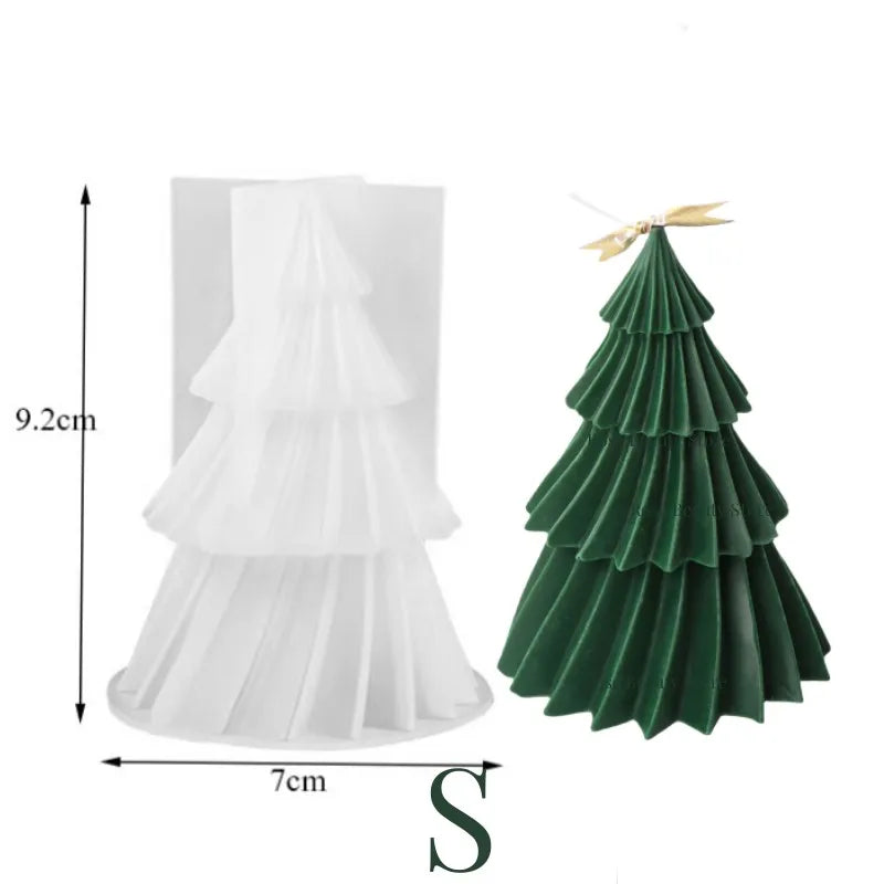 3D Christmas Tree Silicone Mold for Candle, Soap & Resin DIY