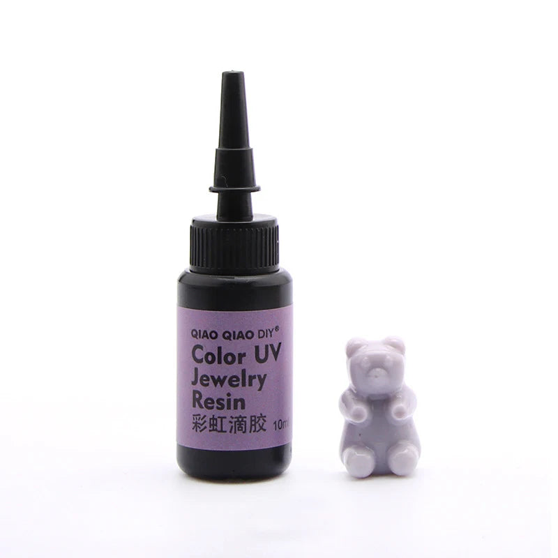 45-Color UV Resin Glue (10ml), Hard Ultraviolet Curing for Jewelry