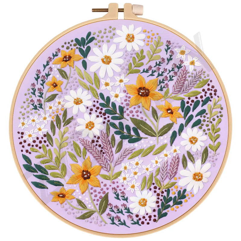 Hand Sewing Cross Stitch Kit – Hoop Frame & Supplies