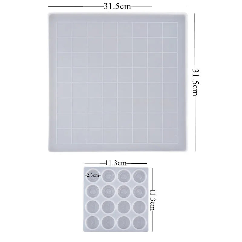 DIY 3D Chess Piece Silicone Mold for Crystal Epoxy Resin