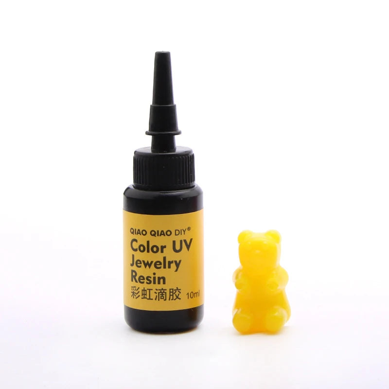 45-Color UV Resin Glue (10ml), Hard Ultraviolet Curing for Jewelry