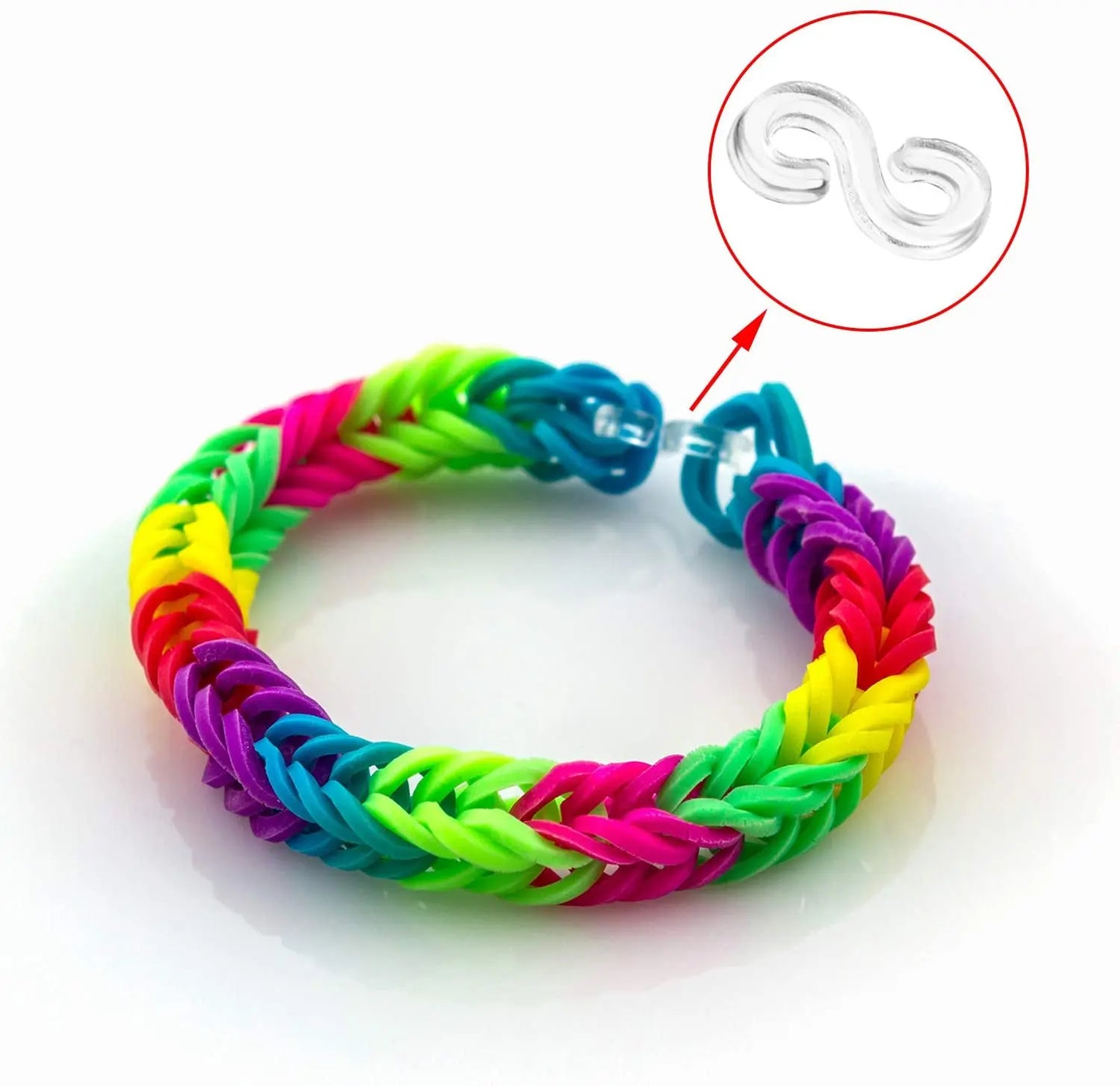 200Pcs Loom Bands S Clips Connectors Refills DIY Weaving Jewelry