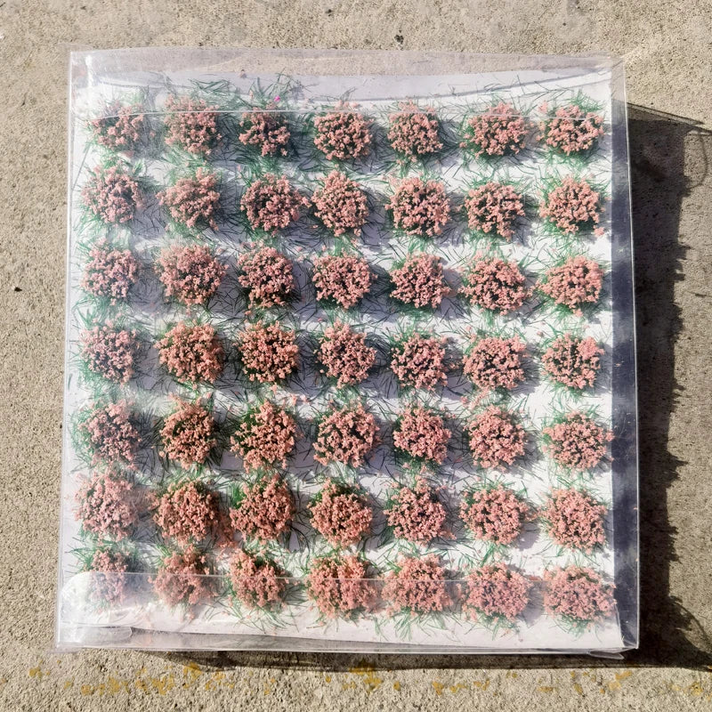 49Pcs Model Flower Cluster Static Grass Adhesive DIY Building Layout