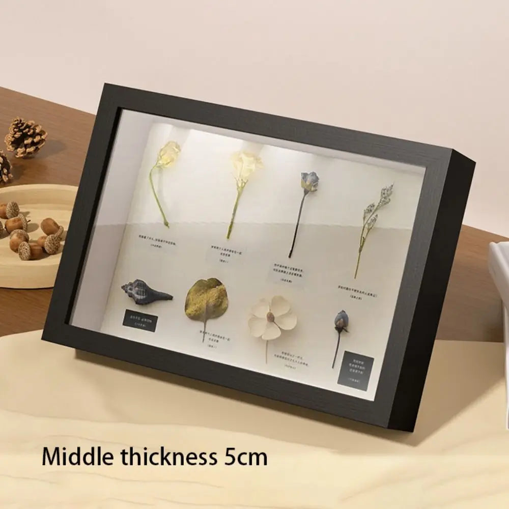 Floating Wood Deep Box Display Frame For Flowers & Memories