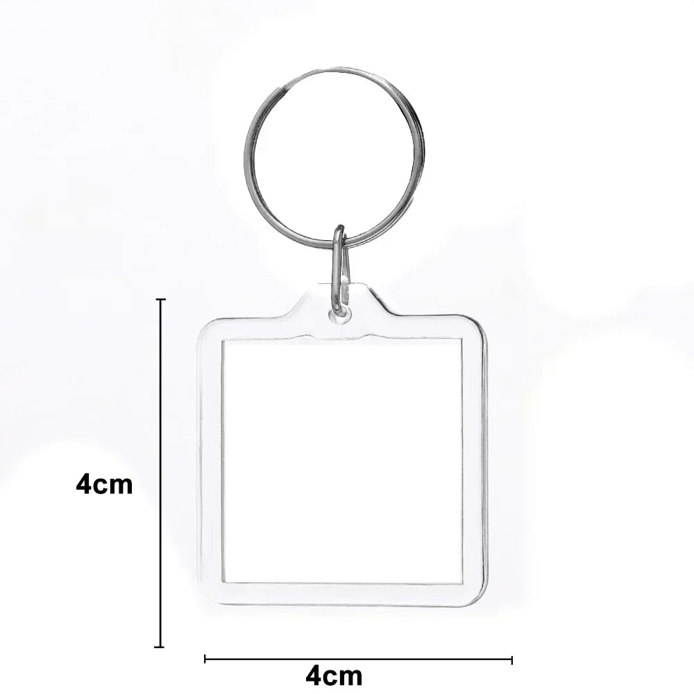 Transparent Acrylic Insert for Photo Frames & Keychains – 5/50 pcs