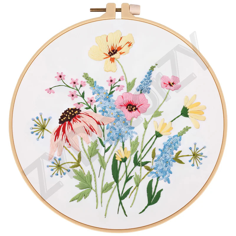 Hand Sewing Cross Stitch Kit – Hoop Frame & Supplies