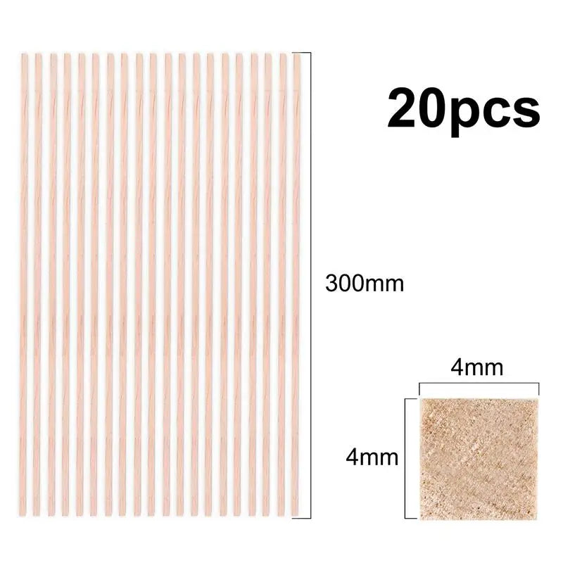 Square Balsa Wood Sticks 2–15mm – Light Cudgel Chips for Toys, Carving & Crafts