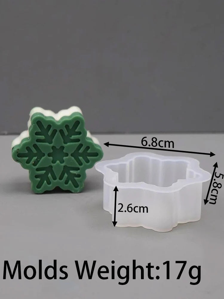 Christmas Tree Snowflake Silicone Candle Mold DIY Soap Resin