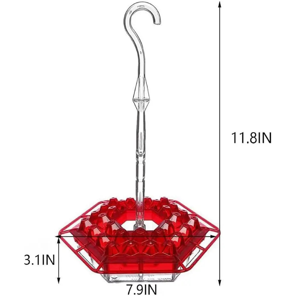 Hanging Hummingbird Feeder, Easy‑Clean & Refill, Perch & Ant Moat