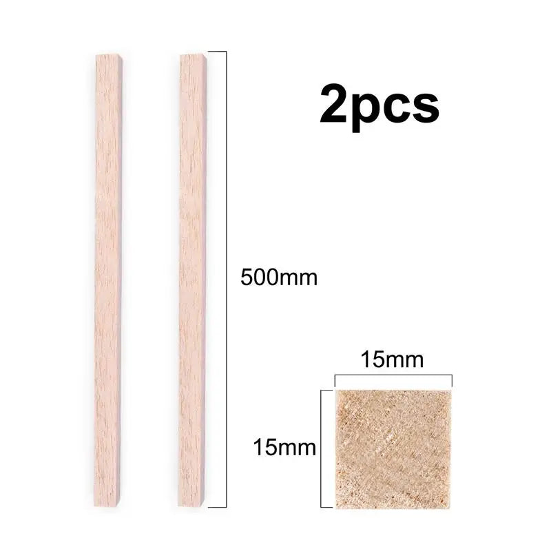 Square Balsa Wood Sticks 2–15mm – Light Cudgel Chips for Toys, Carving & Crafts