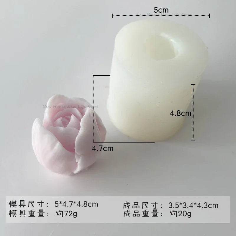 3D Tulip Candle Silicone Mold Flower Soap Making Supplies