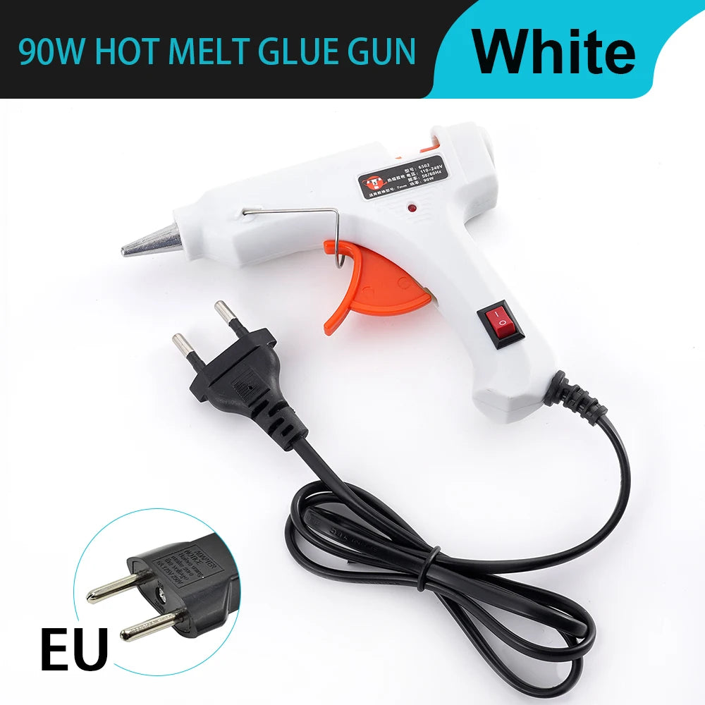 90W Hot Melt Glue Gun 7mm Stick Industrial Electric Repair Tool